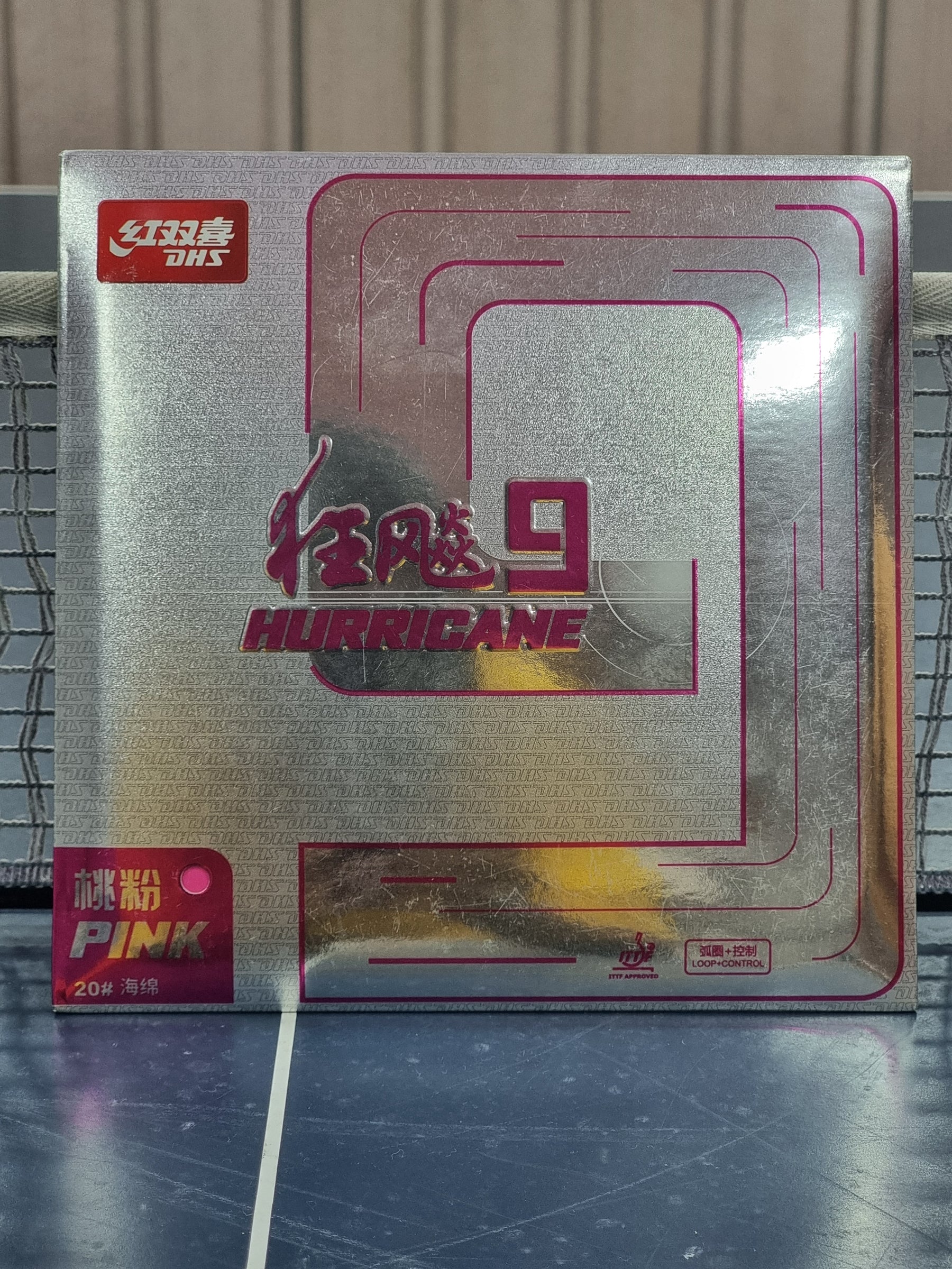 DHS Hurricane 9-Pink TT Rubber